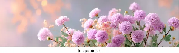 Beautiful Pink Flowers Arrangement Close-up