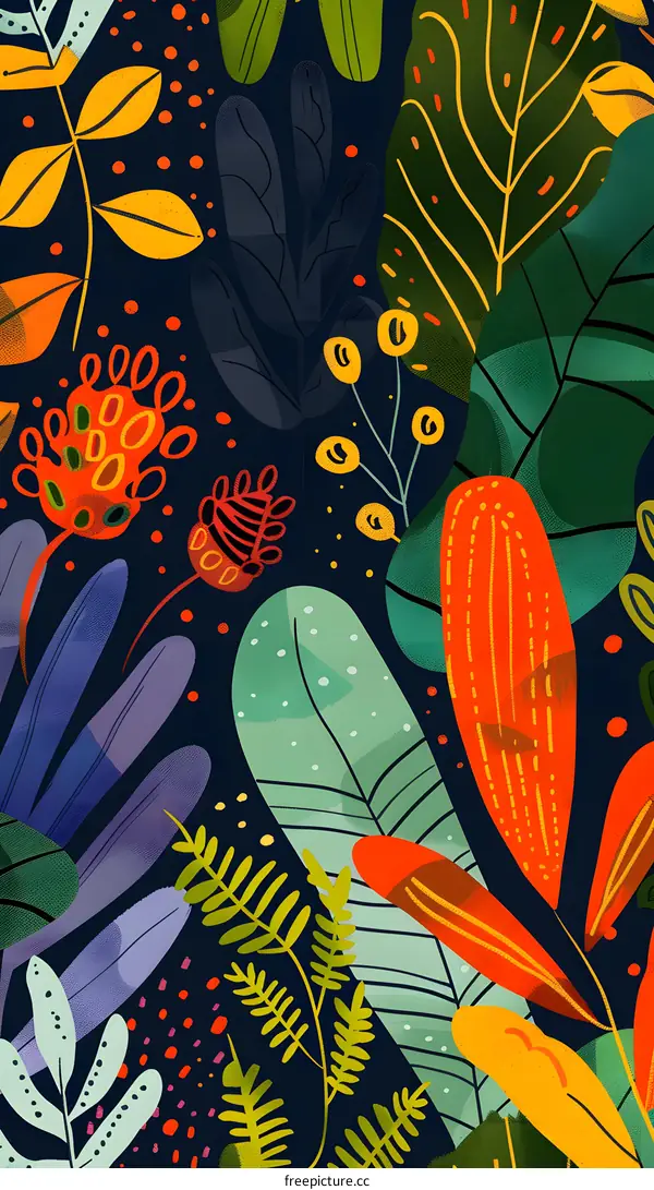 Colorful Floral Pattern Illustration