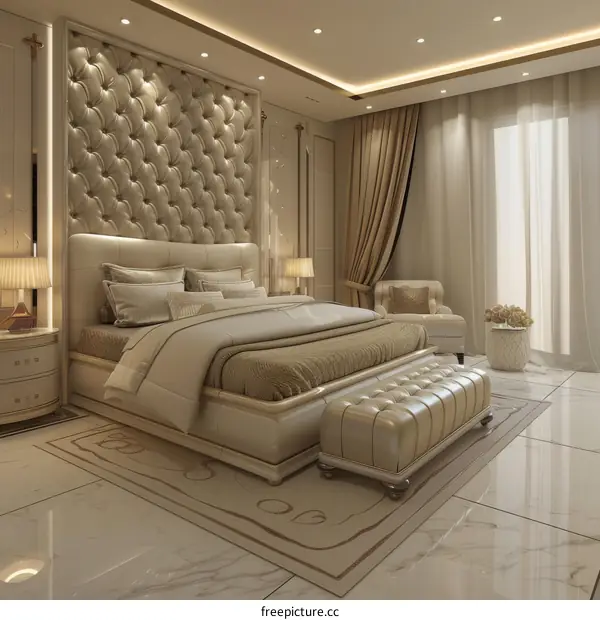 Luxury Bedroom Interior Design Illustration