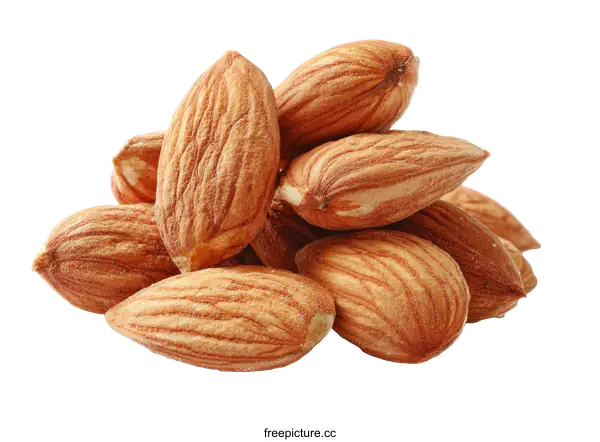 [Transparent Background PNG]Close Up Pile of Almonds