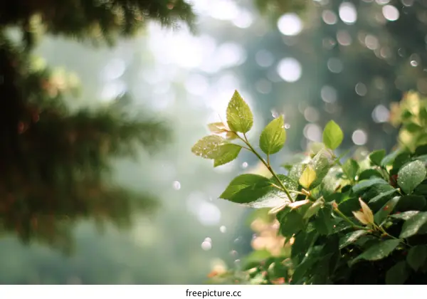 Fresh Green Leaves in the Sunlight