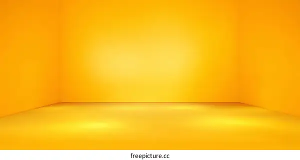 Empty Yellow Studio Corner Background