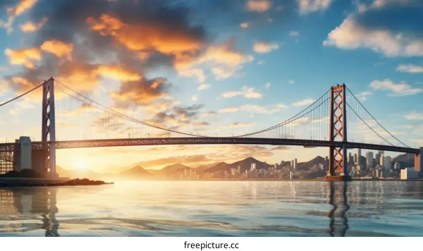 San Francisco Bay Bridge Sunset
