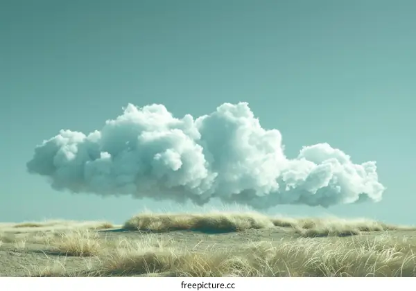 Stunning Cloud Formation Over Dry Grassland