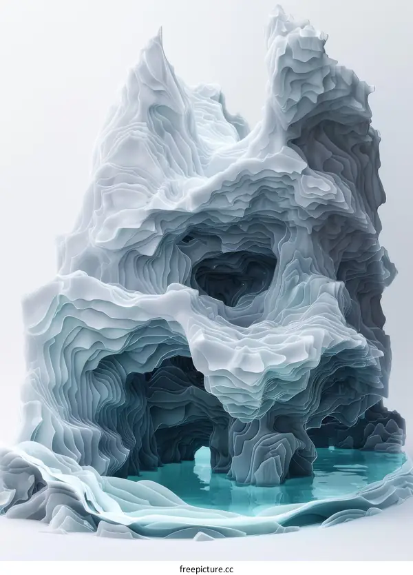 Heart-Shaped Entrance to an Ice Cave