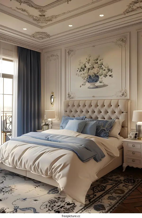 European-style luxury bedroom