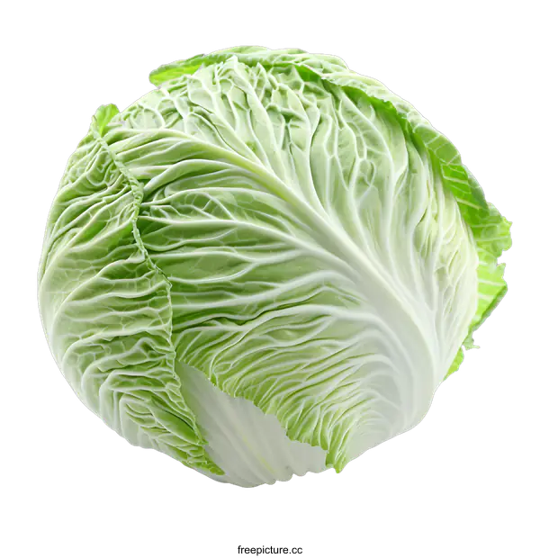 [Transparent Background PNG]Green Cabbage on White Background