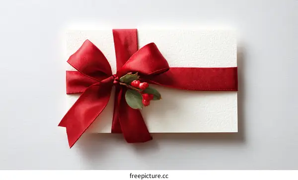 Elegant Gift Wrapping with Red Ribbon