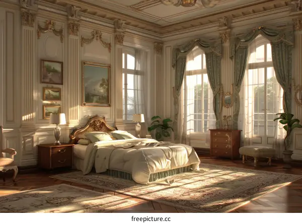 Elegant Antique Bedroom Interior Design