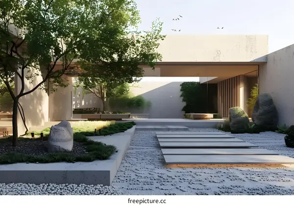 Modern Minimalist Japanese Garden Design