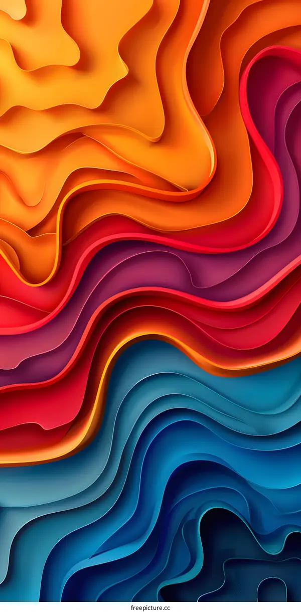 Colorful Abstract Waves Background