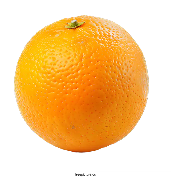 [Transparent Background PNG]Fresh Ripe Orange Fruit Isolated on White Background