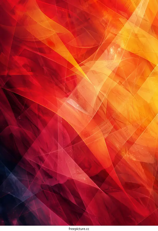 Geometric Abstraction with Red and Yellow