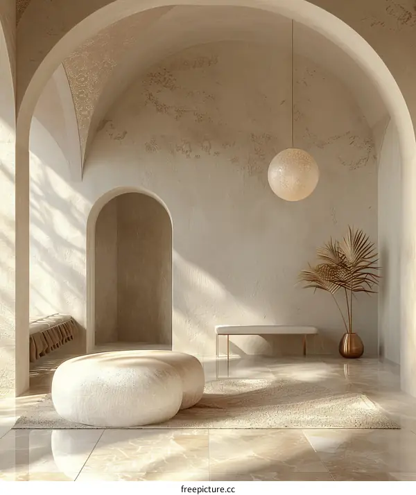 Modern Arched Corridor Interior Design