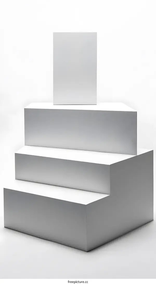 White Steps Minimalist Product Display Mockup