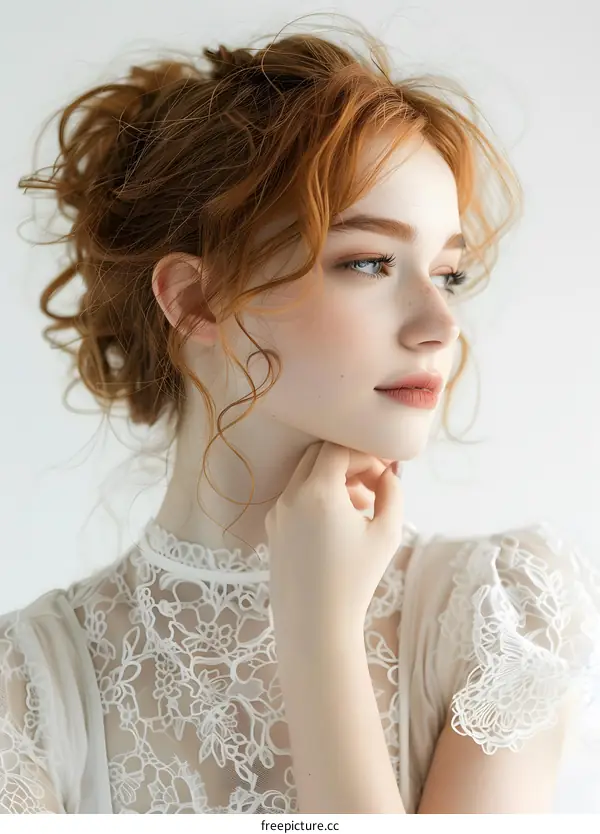 portrait of a beautiful redheaded woman