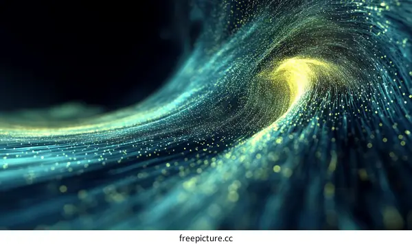 Abstract Digital Wave of Light