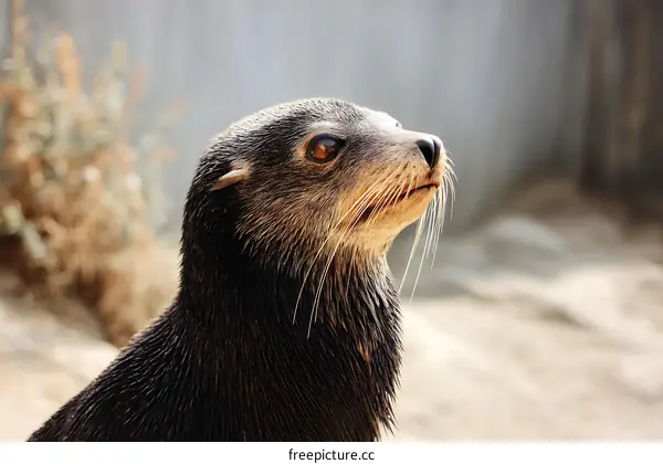 Close Up of a Seal Looking Up