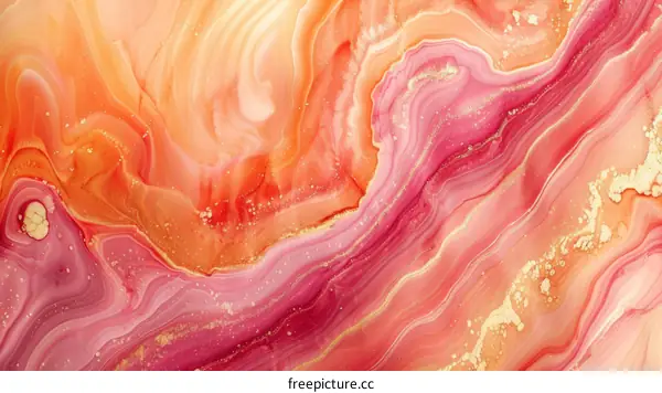 Abstract painting with vibrant colors and a fluid texture