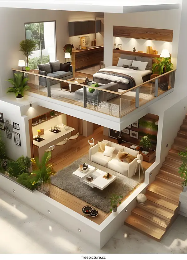 Modern Duplex Apartment Interior Design