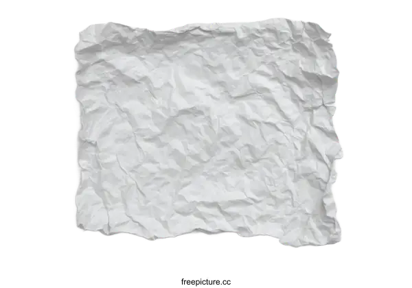 [Transparent Background PNG]Crumpled White Paper Texture