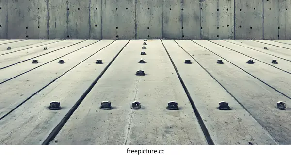 Concrete Floor with Metal Studs