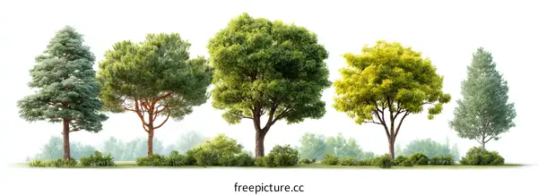 Group of Trees in a Natural Setting