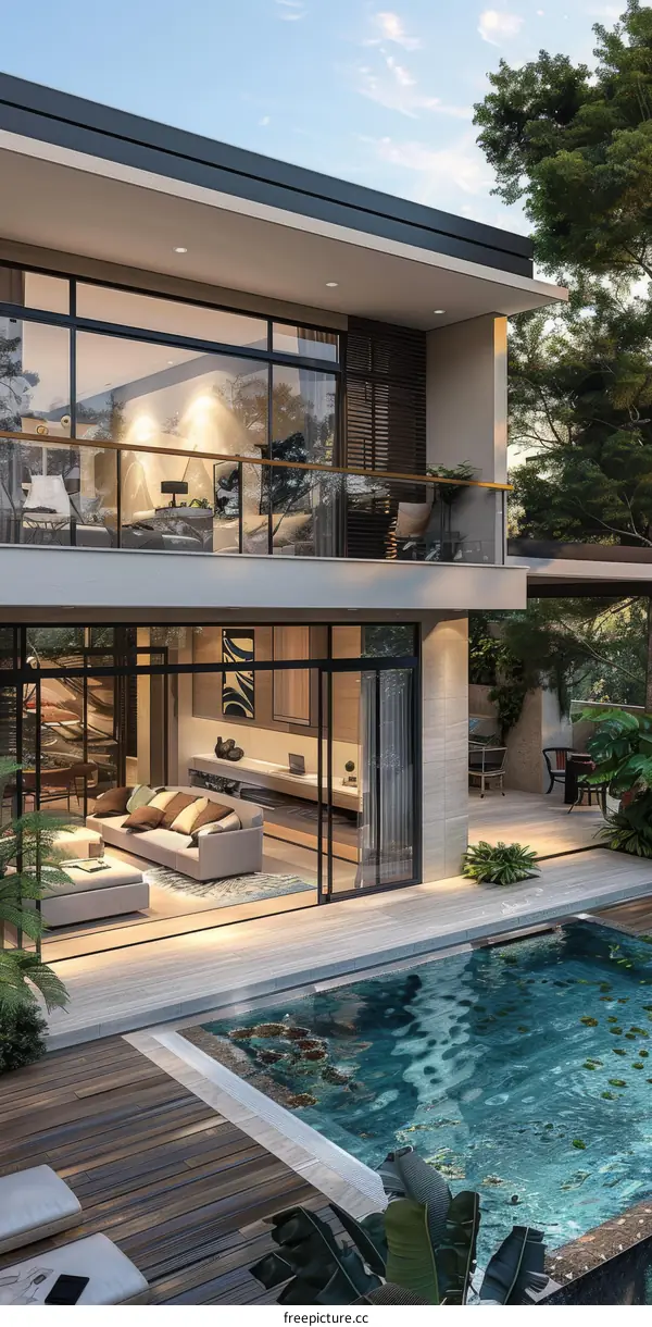 Modern House in Harmony with the Enveloping Nature