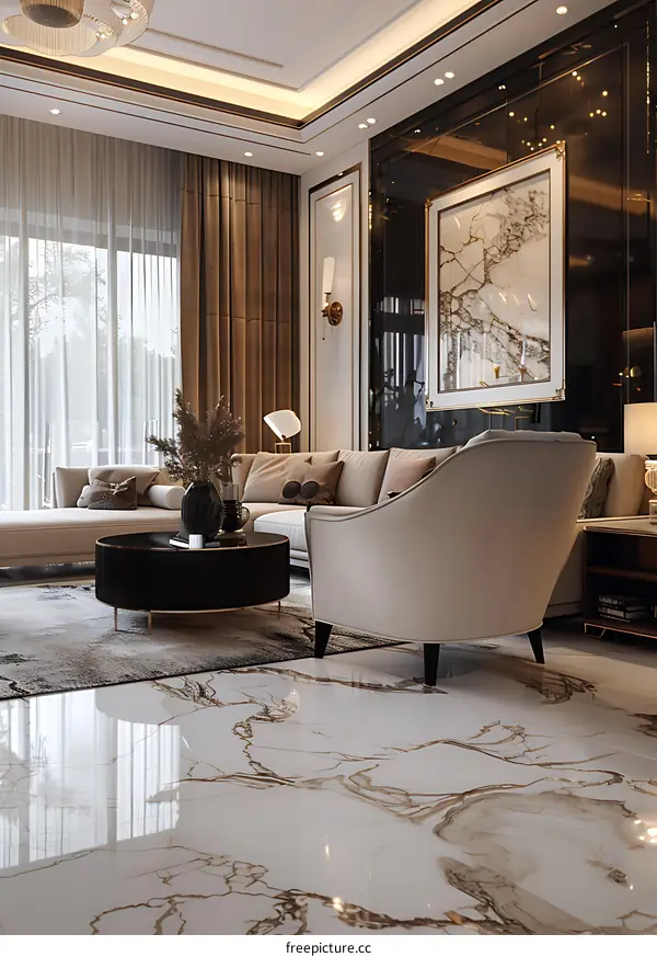 Modern minimalist living room