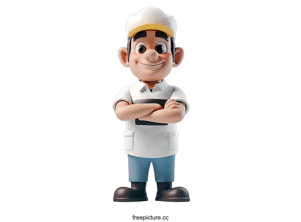 [Transparent Background PNG]Baker mascot