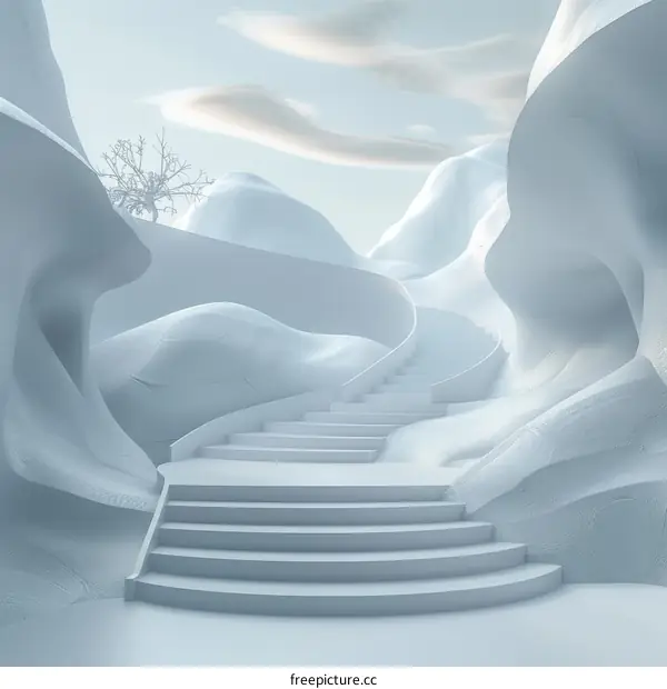 Surreal Mountain Stairway to Heaven
