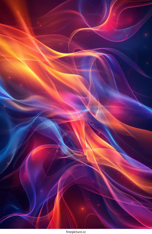 Abstract Colorful Flowing Lines Art Design