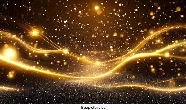 Golden Glitter Abstract Background Design