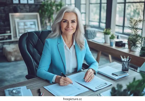 Successful Woman Executive at Work