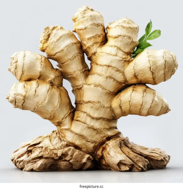 Fresh Ginger Root Displayed Beautifully