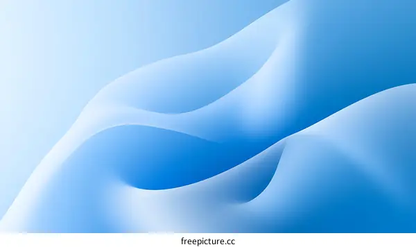 Abstract Blue Flowing Lines Background Design