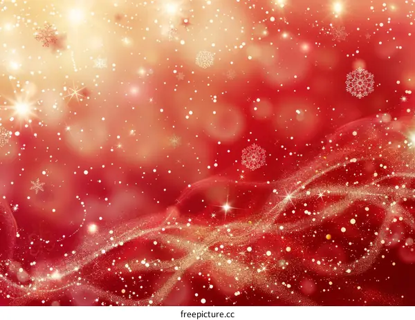 Red & Gold Christmas Snowflake Background
