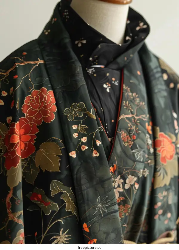 A kimono with a floral pattern