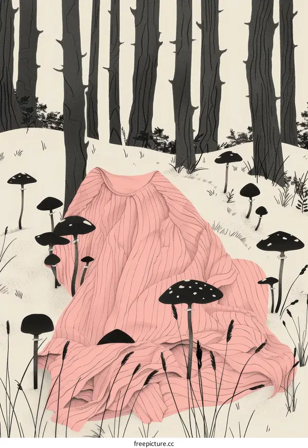 A Pink Dress in the Woods