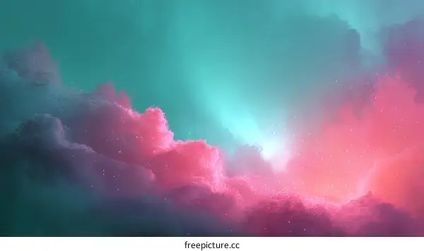 Abstract Colorful Nebula Sky
