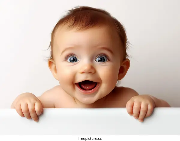 Adorable Baby with Joyful Expression