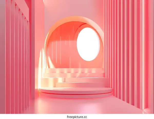 Pink Minimalist 3D Product Display Background