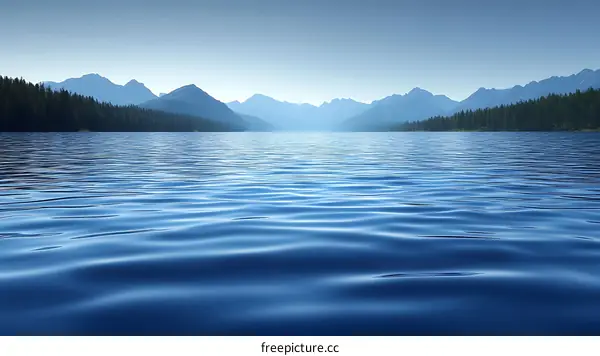 Serene Mountain Lake Scenery
