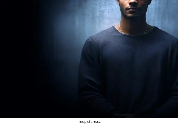 Close-up Portrait of a Dark-Skinned Man