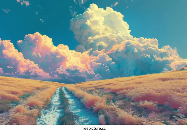 Golden Wheat Field Path