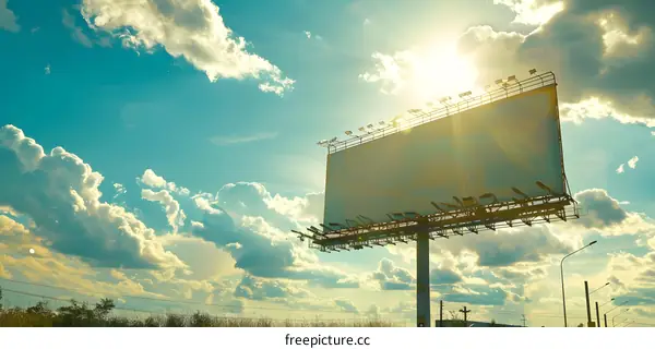 Blank Billboard Under a Sunny Sky