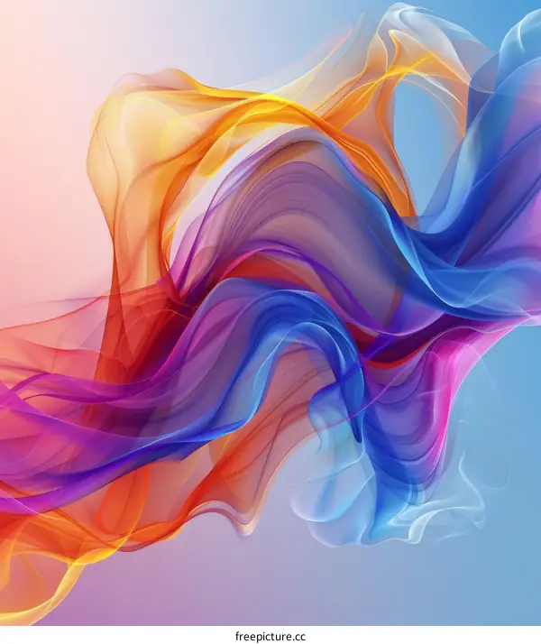 Colorful silk-like waves