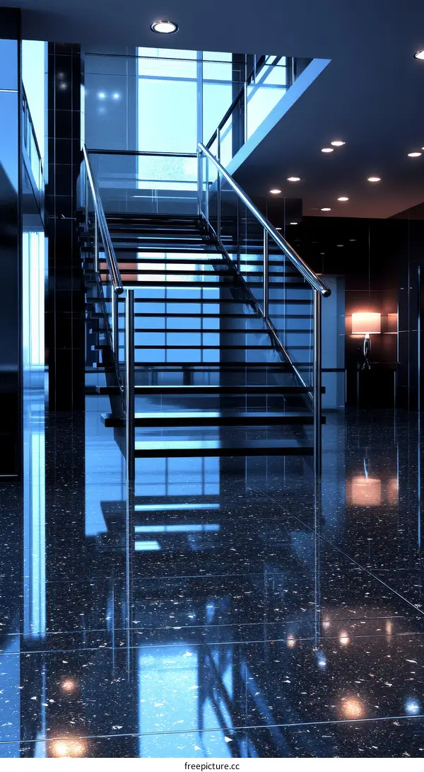 Modern Office Interior Stairwell Design