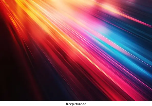 Dynamic Light Painting Abstract Art