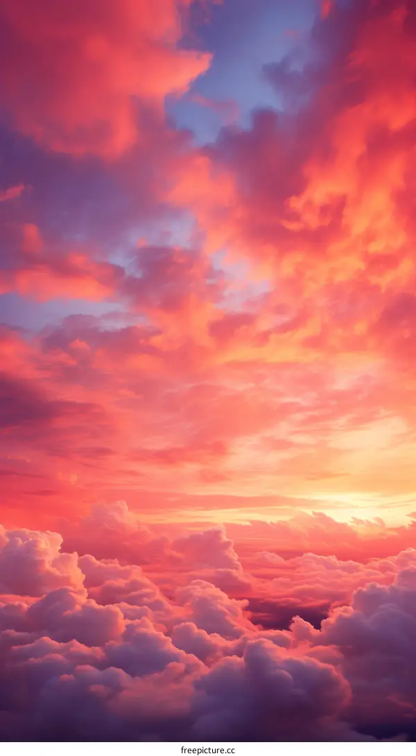A Stunning Sunset Over a Sea of Clouds
